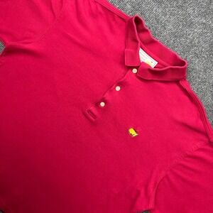 Augusta National Golf Shop Polo Shirt Red Large Masters Logo Vintage Golf Mens